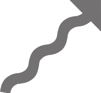 Darstellung Topologie durch Pfeil nach rechts oben mit wellenförmiger Linie